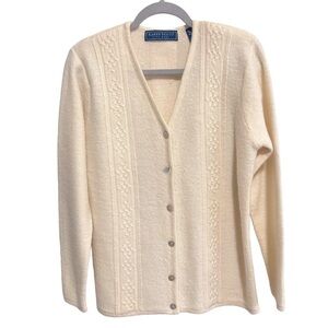 Karen Scott Pure Wool‎ Cardigan Sweater size M